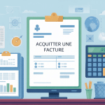 illustration acquitter une facture gestion entreprise