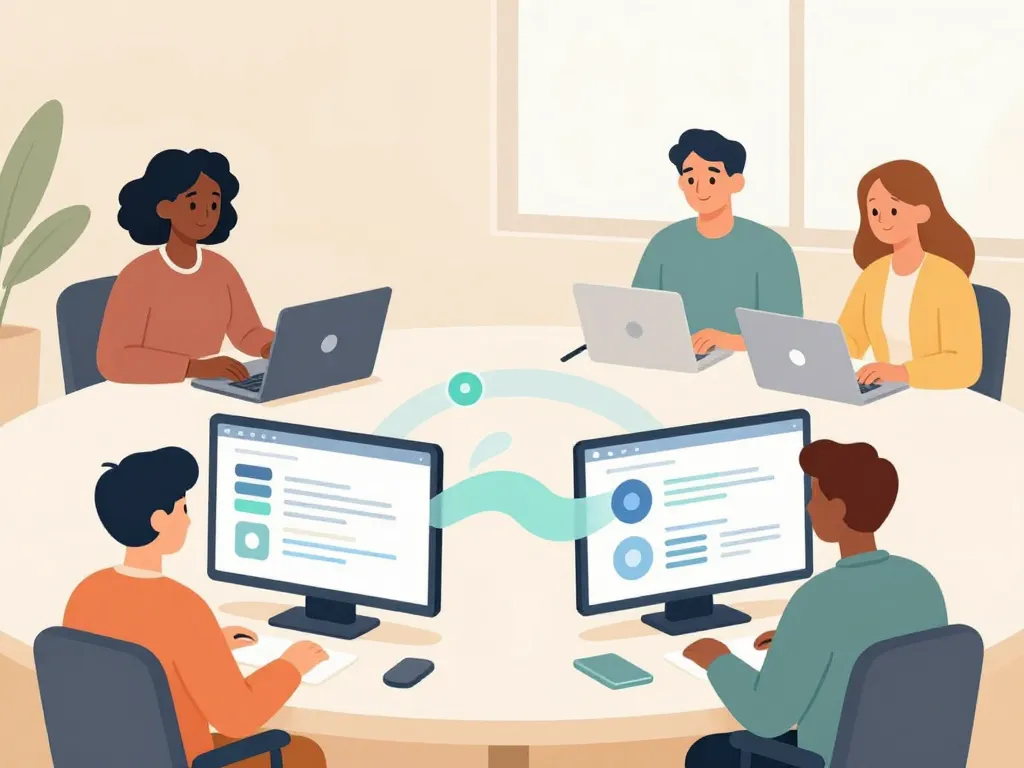 illustration intégration cobaz équipe collaborative