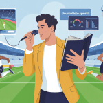 comment devenir journaliste sportif illustration métier terrain