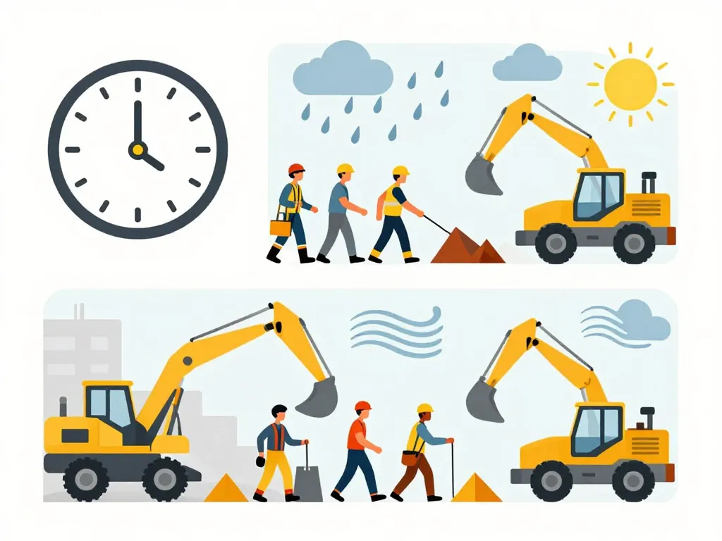 visuel durée travail déplacements intempéries convention collective travaux publics