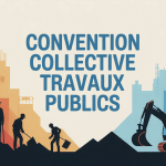 illustration moderne convention collective travaux publics chantier