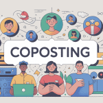 Illustration coposting marketing digital