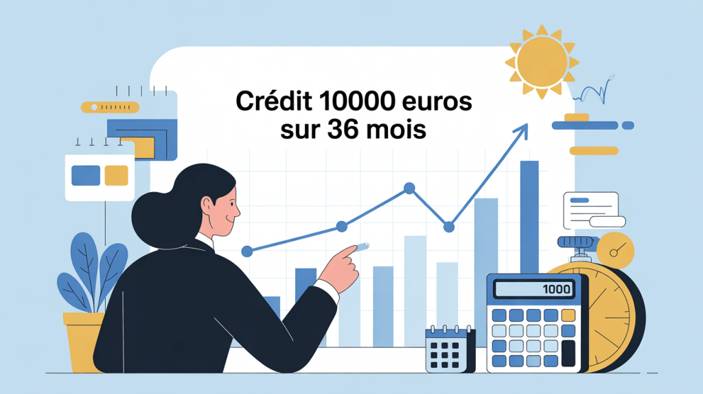 illustration crédit 10000 euros sur 36 mois ambiance pédagogique