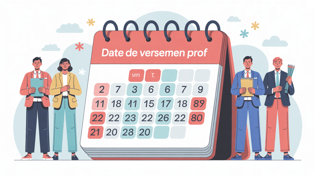 date salaire prof illustration calendrier paiement enseignants