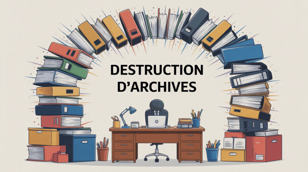 Illustration destruction archives en entreprise