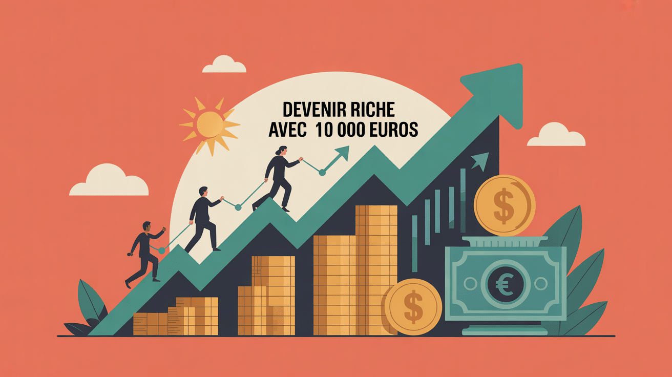 illustration comment devenir riche avec 10000 euros