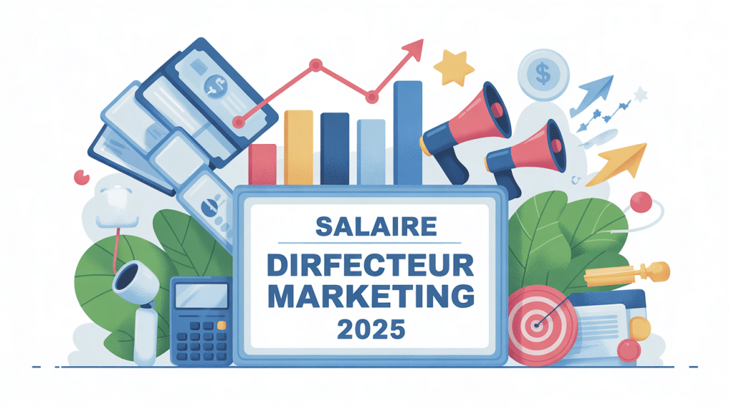 illustration directeur marketing salaire 2025 finances marketing