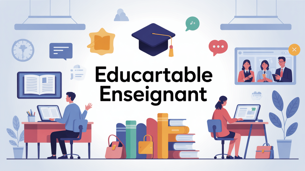 Educartable enseignant illustration gestion compétences évaluations communication