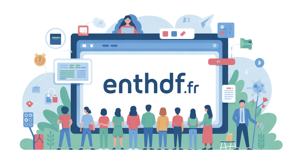 Illustration portail numérique scolaire enthdf fr