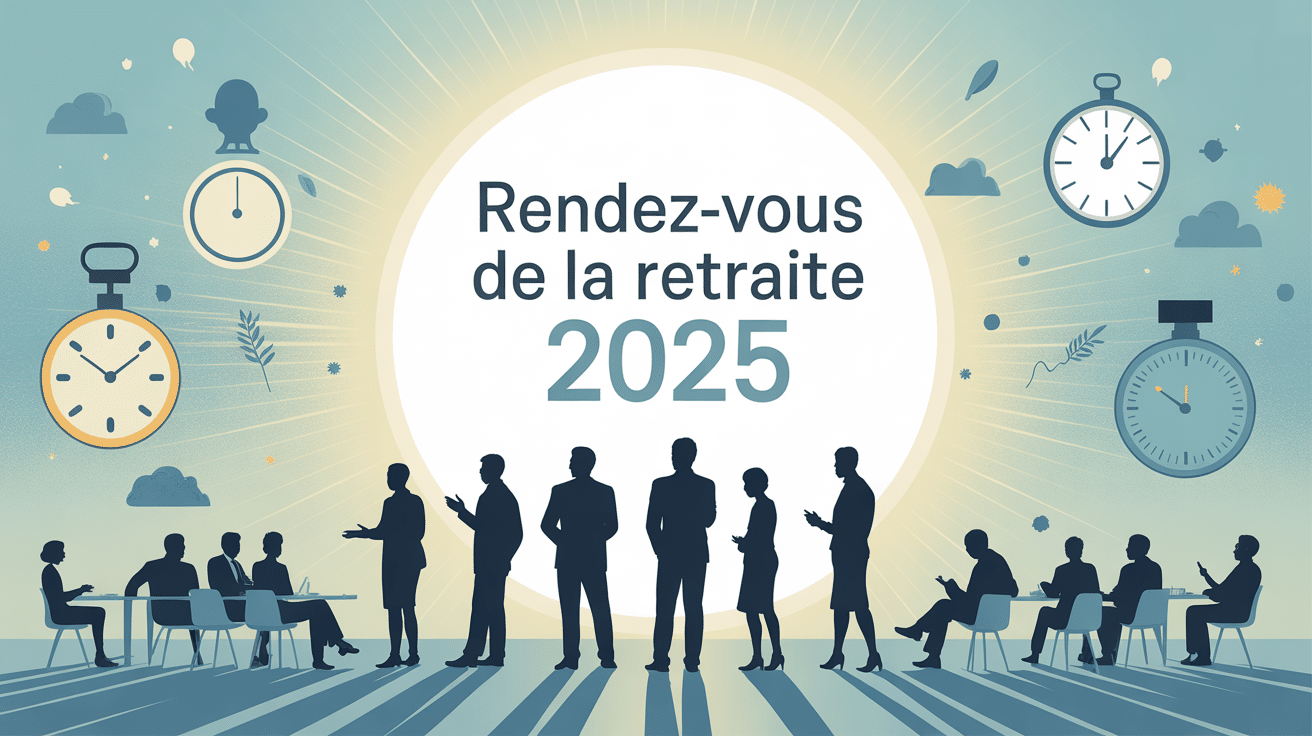 illustration rassurante les rendez vous de la retraite 2025