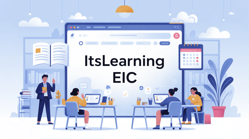 illustration plateforme itslearning eic étudiants icônes éducation