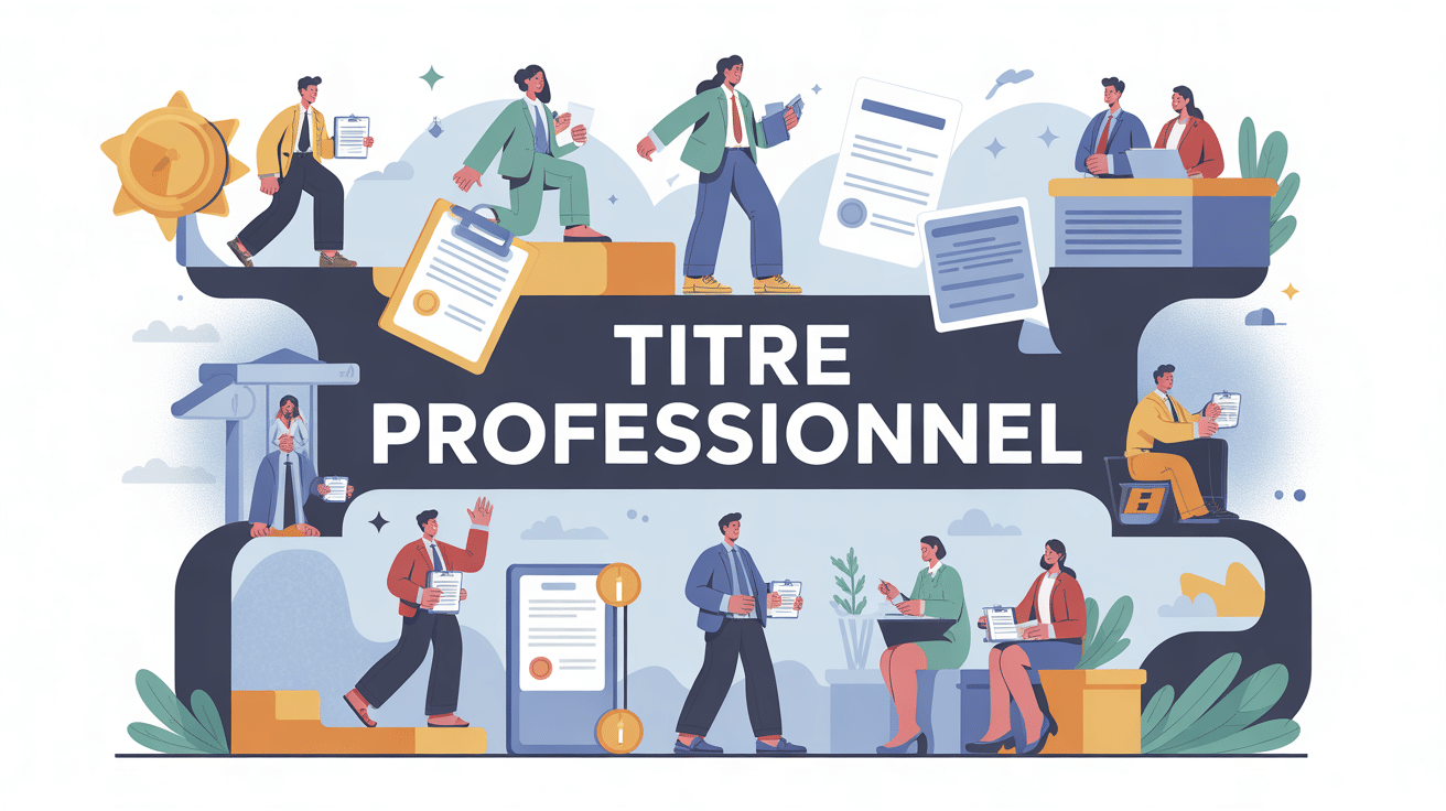 illustration je passe mon titre professionnel étapes principales