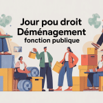 illustration jour pour déménagement fonction publique agents publics cartons
