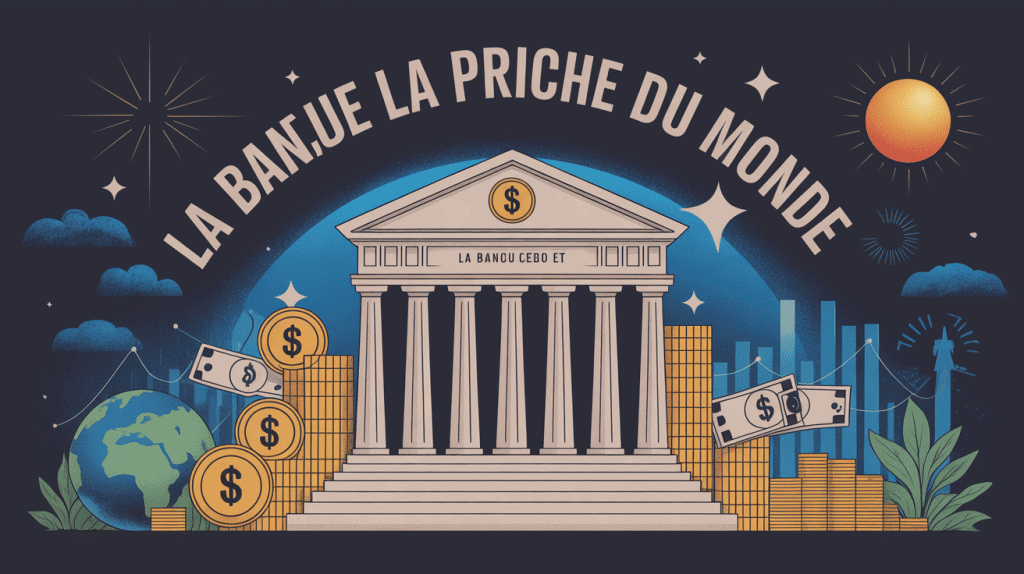 illustration stylisée de la banque la plus riche du monde 2025