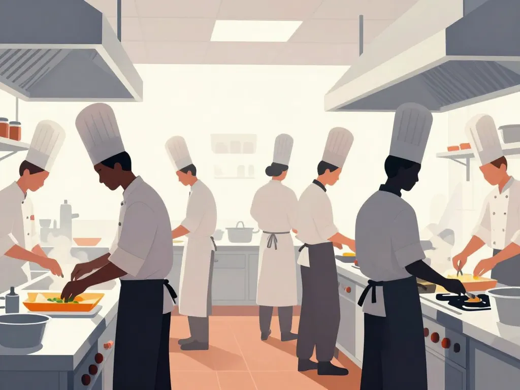 Brigade cuisine professionnelle line cook job description