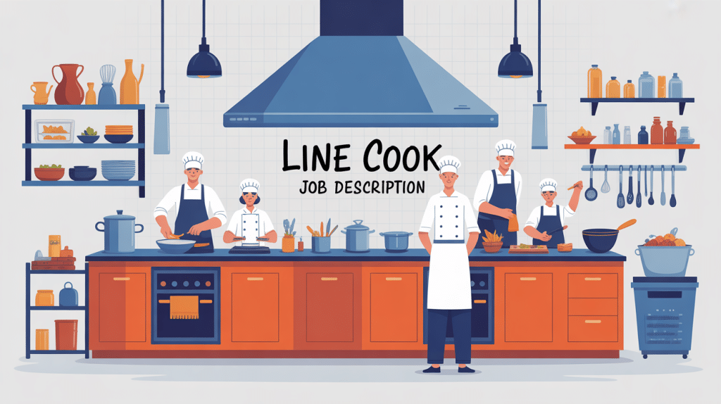 Illustration cuisine professionnelle line cook job description