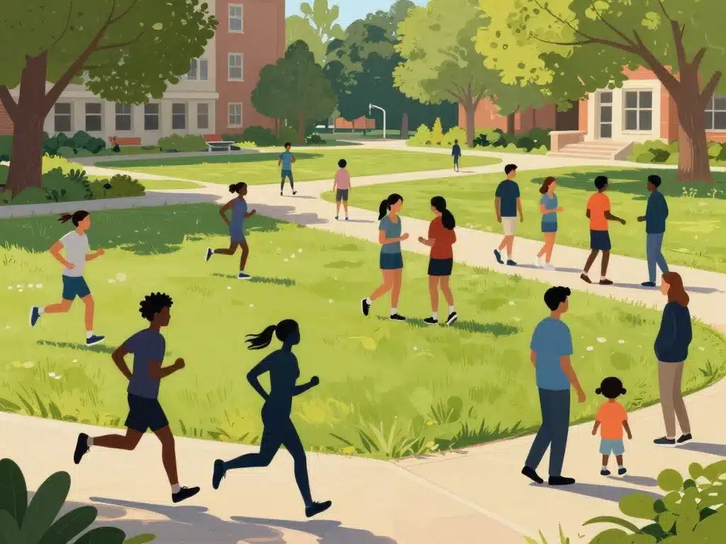 Étudiants sport plein air Luminy campus