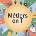 illustration cercle metier en t secteurs modernes