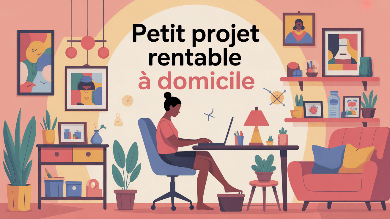 illustration petit projet rentable à domicile moderne