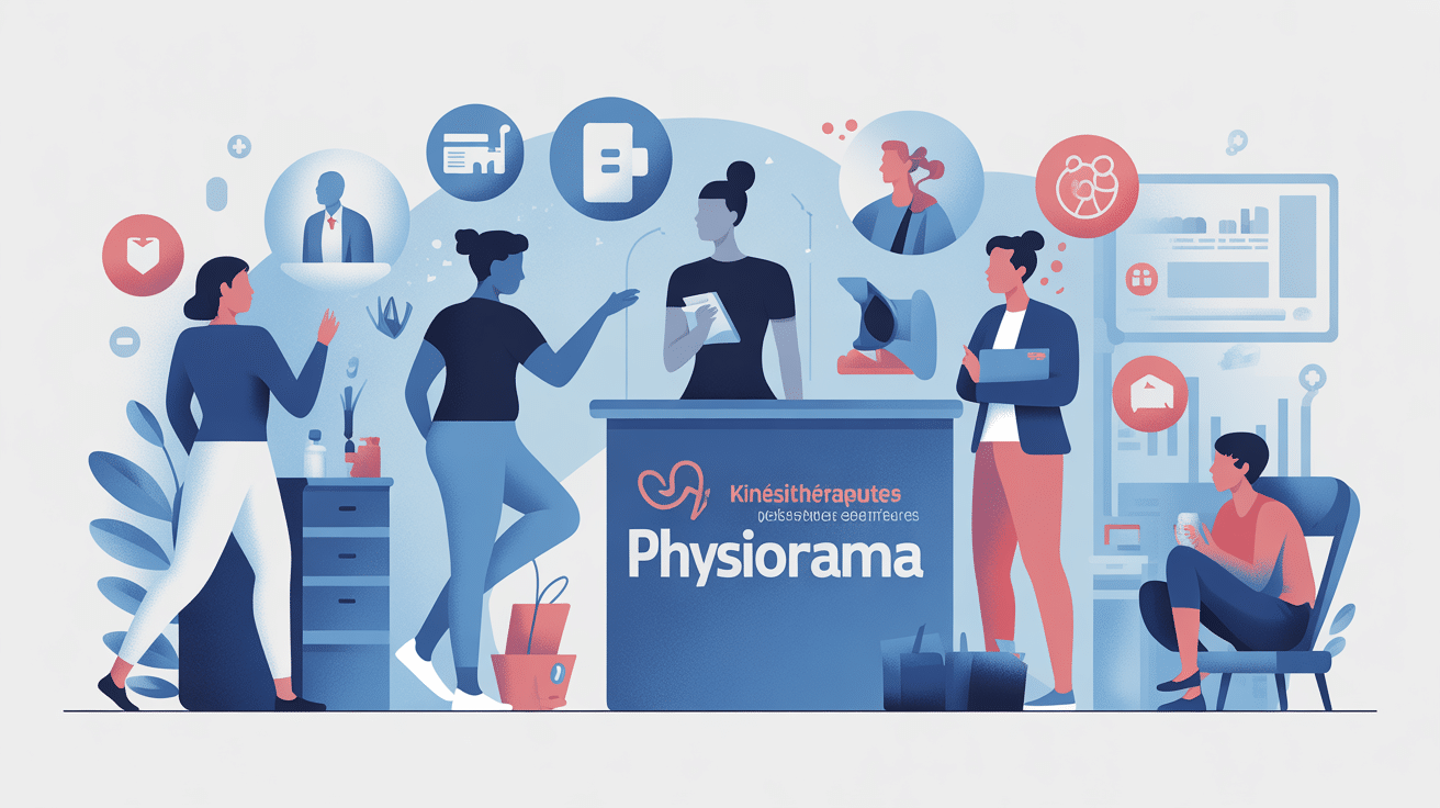 Physiorama illustration plateforme kinésithérapeutes
