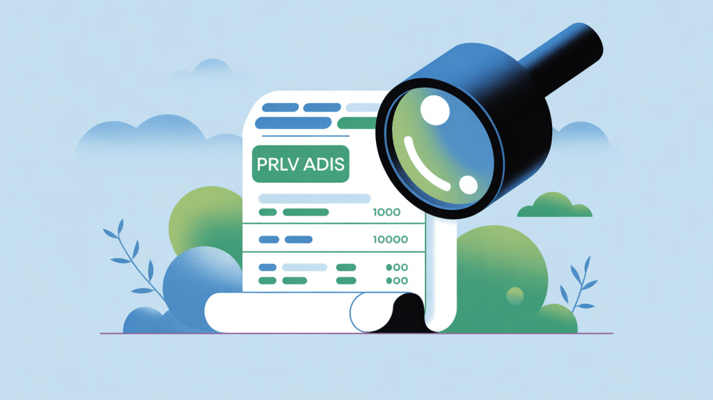 illustration prlv adis sur relevé compte bancaire