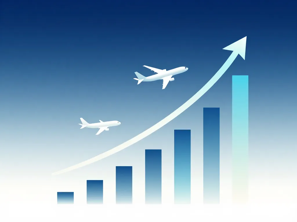 illustration montée progression salaire pilote de ligne