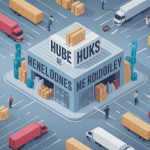 site hub harnes mondial relay vue globale du tri logistique