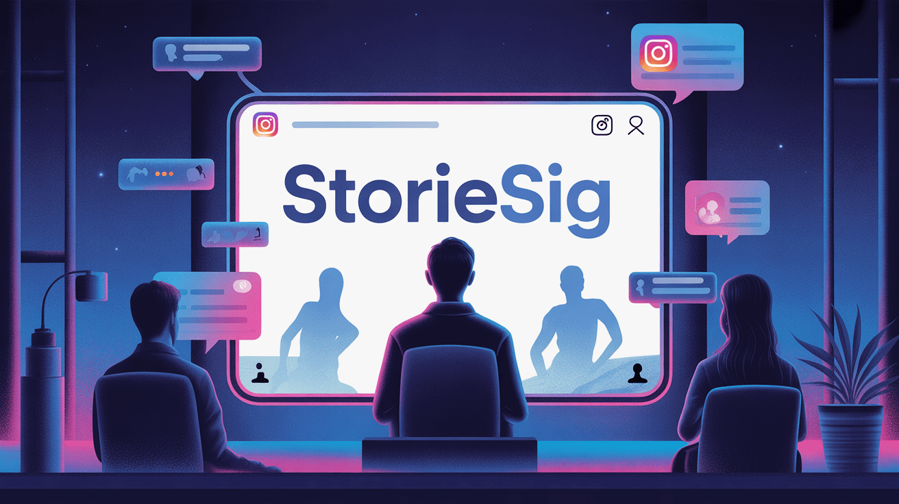 Illustration storiesig pour voir stories Instagram anonymement