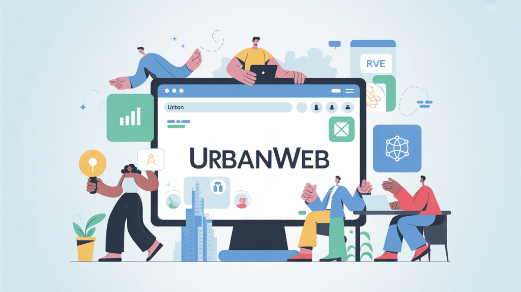 illustration portail urbanweb entreprise moderne