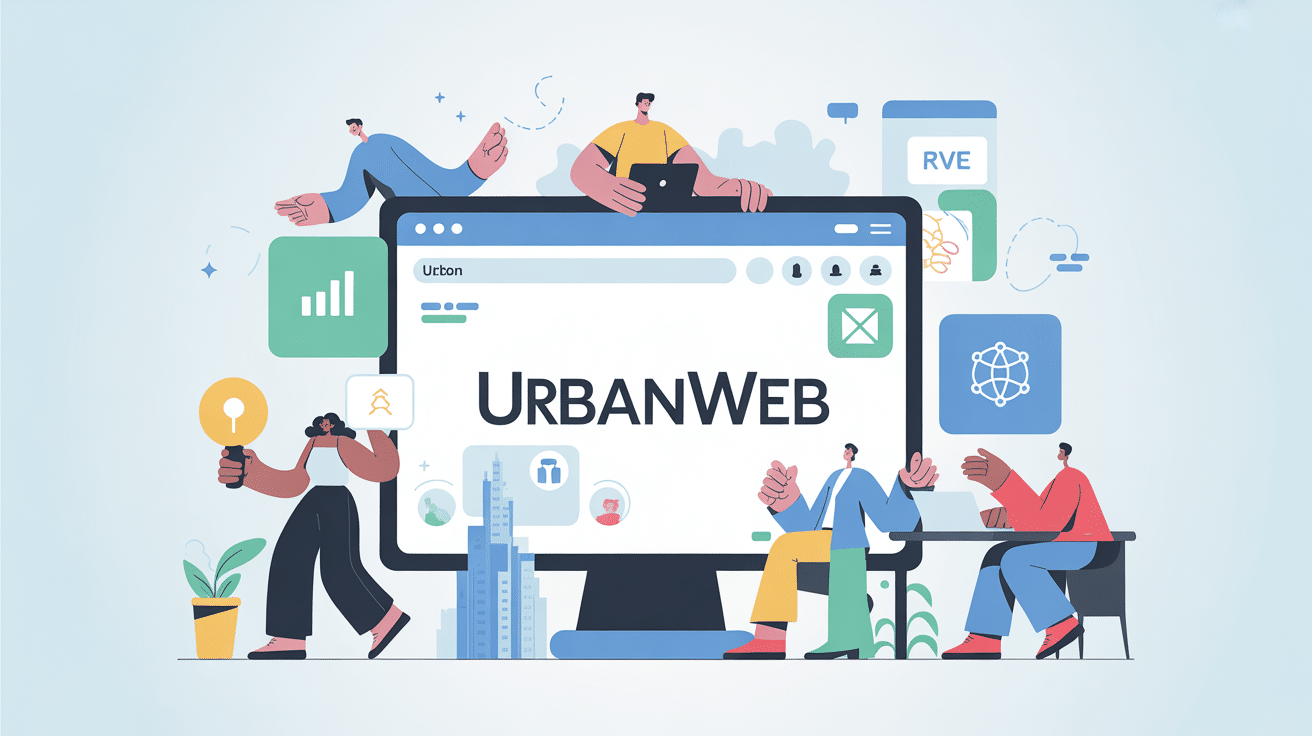 illustration portail urbanweb entreprise moderne