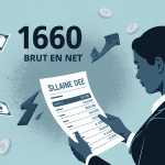 1660 brut en net illustration vecteur finances personnelles