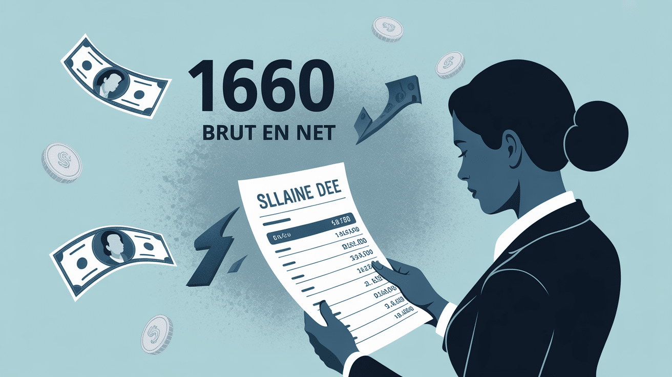 1660 brut en net illustration vecteur finances personnelles