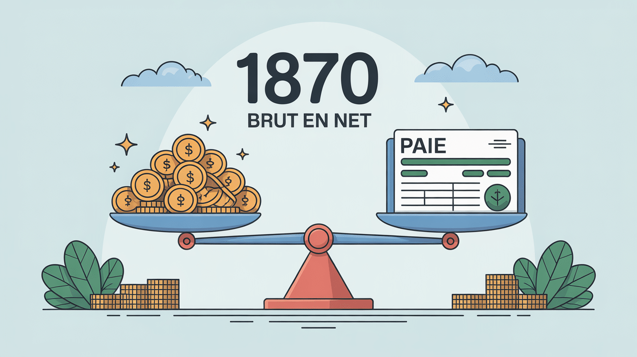 1870 brut en net balance stylisée fiche de paie