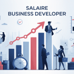 Business developer salaire illustration graphique moderne
