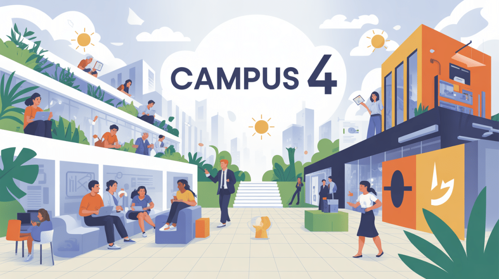 Campus 4 illustration espaces éducatifs innovants