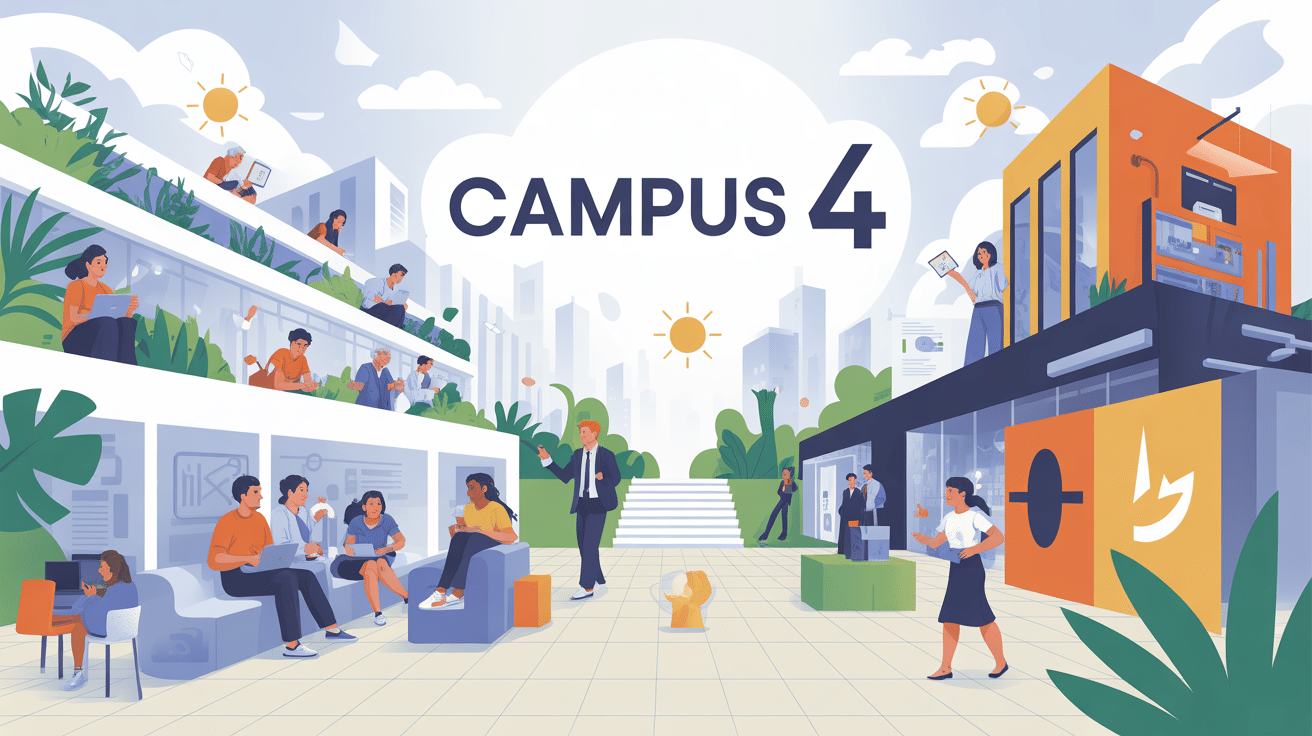 Campus 4 illustration espaces éducatifs innovants