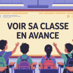 comment voir sa classe en avance illustration moderne élèves tableau numérique
