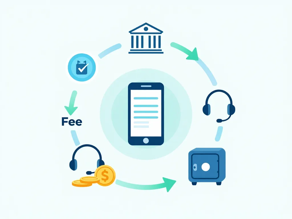 Diagramme critères les meilleur banque de france, frais, appli, service client