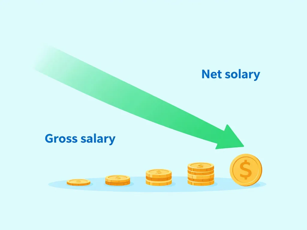 Illustration transformation 1870 brut en net