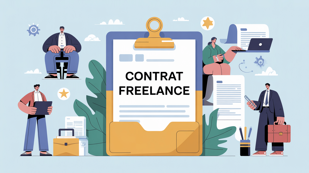 Visuel contrat freelance protection métiers indépendants