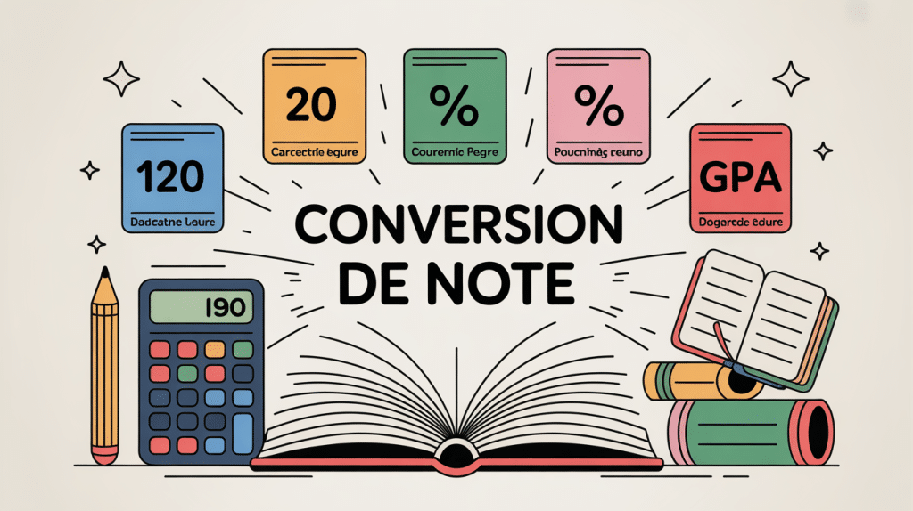 convertir note illustration systèmes de notation