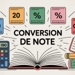 convertir note illustration systèmes de notation