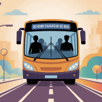 Illustration dynamique pour devenir chauffeur de bus