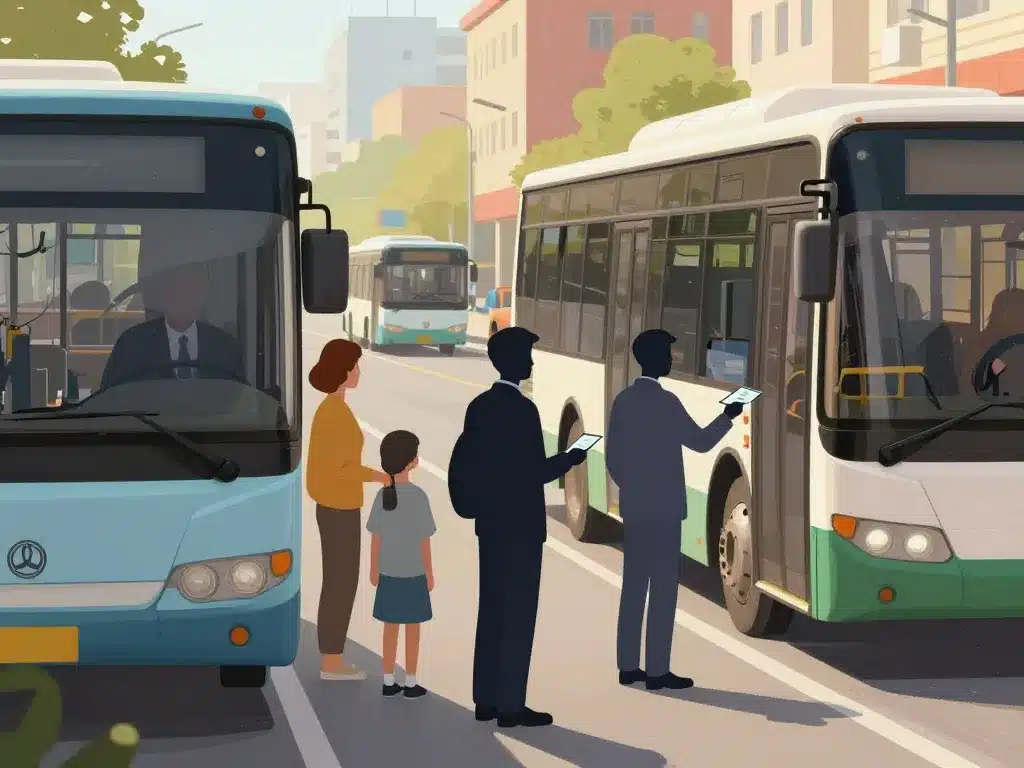 Scène métier devenir chauffeur de bus