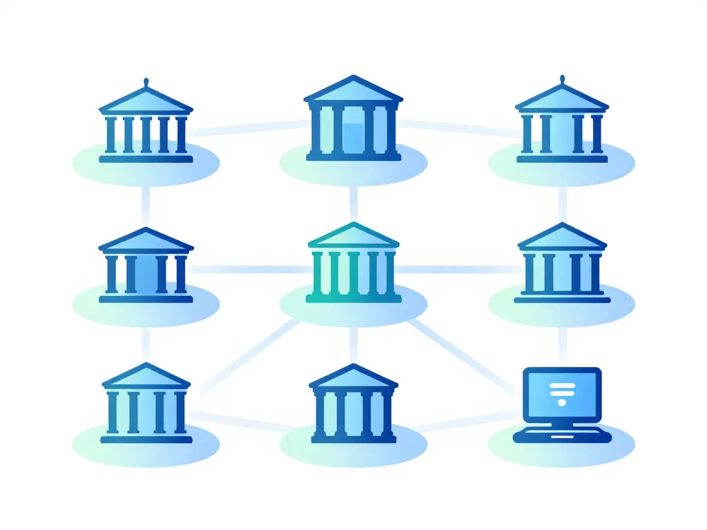 Schéma concept paysage bancaire liste banques en France