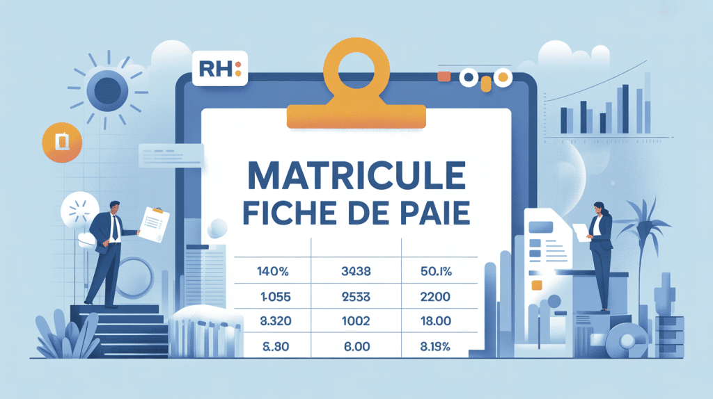 matricule fiche de paie exemple vue ensemble illustration