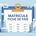 matricule fiche de paie exemple vue ensemble illustration