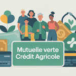 Illustration partenariat mutuelle verte credit agricole protection santé