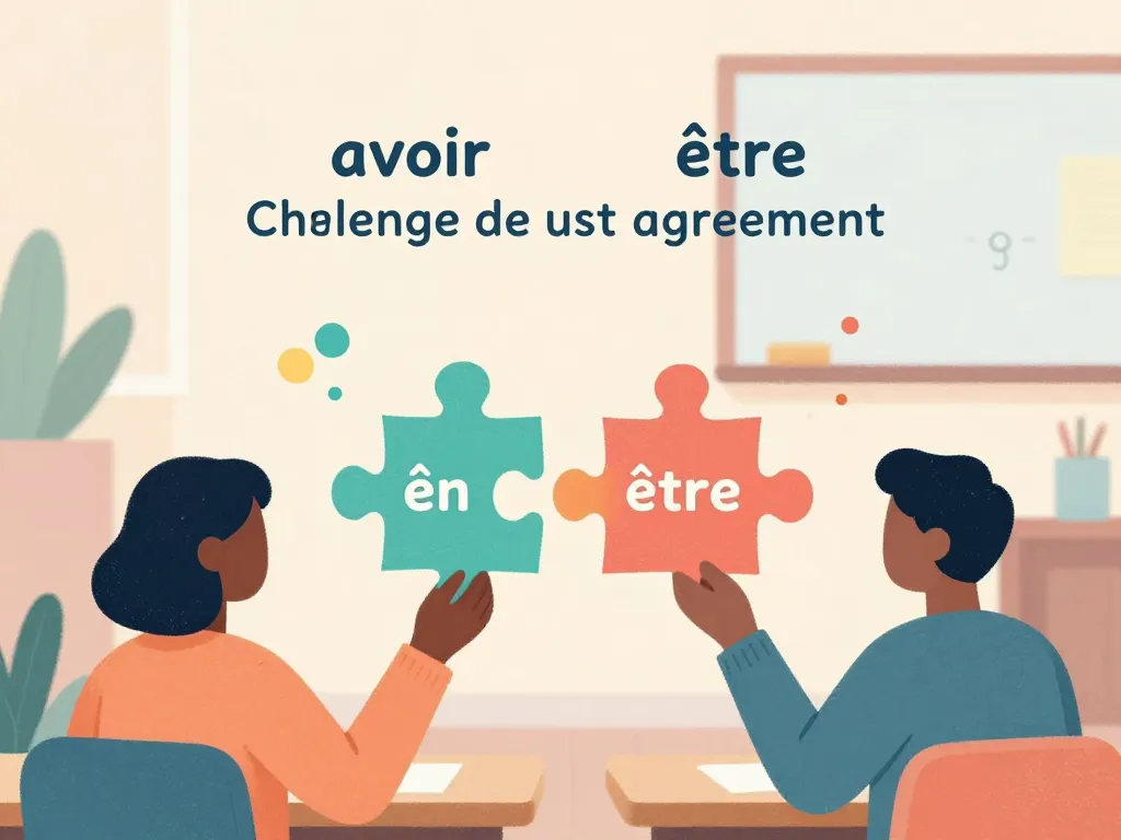 illustration accord plus que parfait avoir et etre