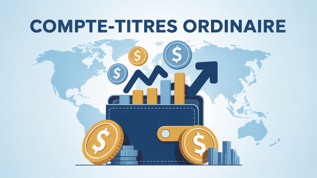 Qu'est ce qu'un compte titre illustration visuelle portefeuille et placements